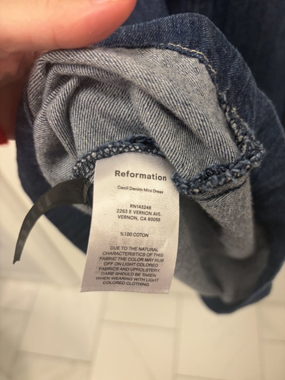 Reformation Cecil Denim Mini Dress - Picture 6 of 6